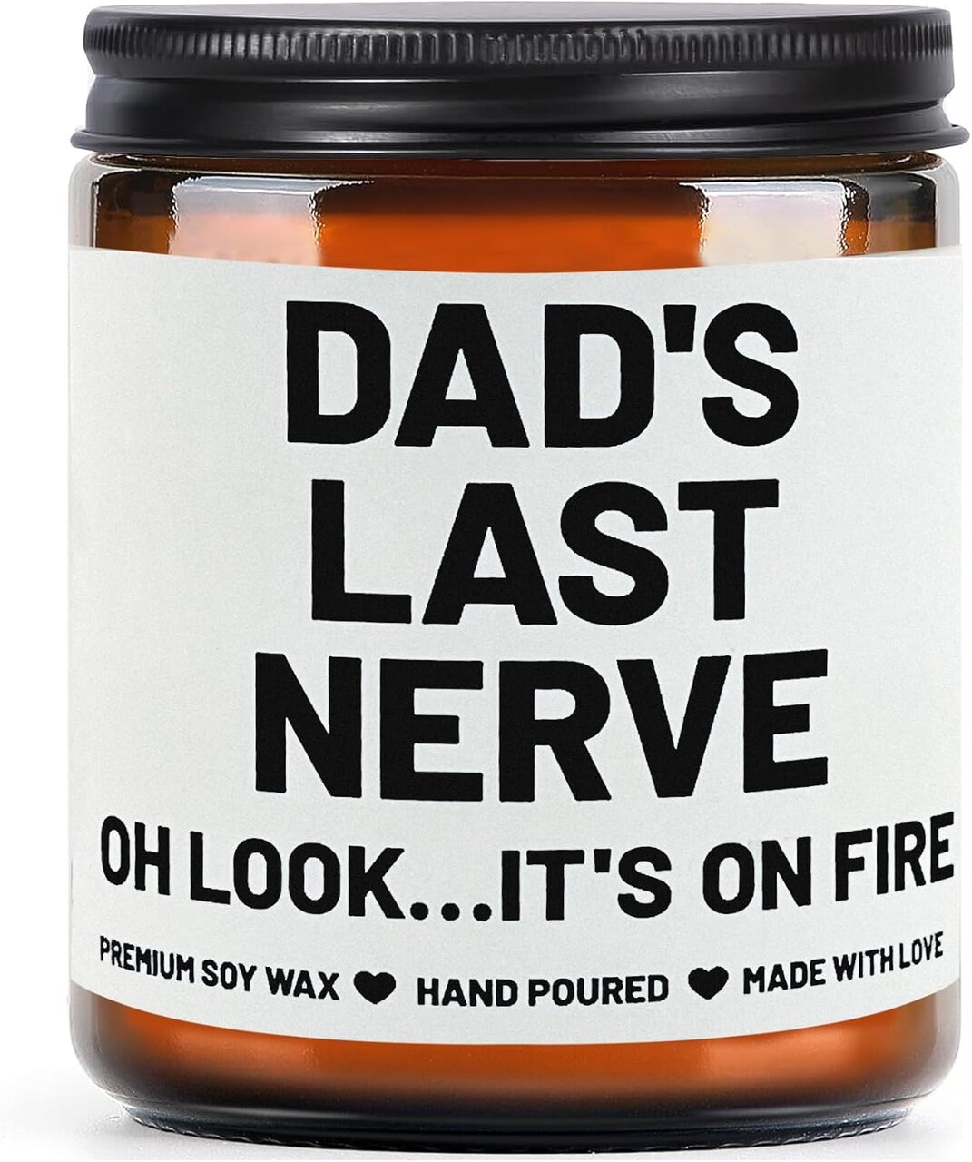 Fathers Day Funny Dad Gifts from Daughter Son, Fathers Day Unique Gifts for Dad Stepdad Daddy Grandpa Him, Sandalwood Juniper Scented Candle for Him